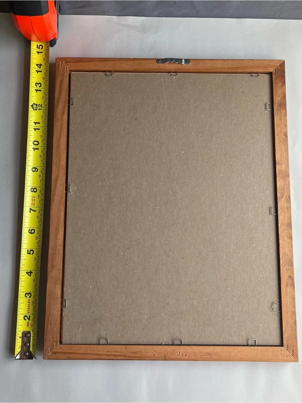 Vintage Cottagecore Wood Picture Photo Frame w/Fine Art Print 11.4 X 14.25”